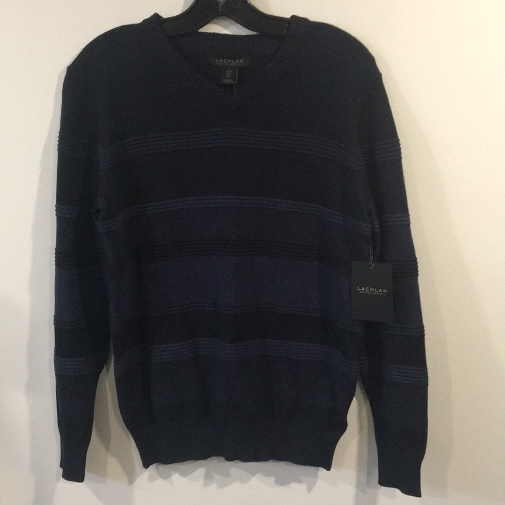LACHLAN British Inspired Men’s V-Neck Top Size S